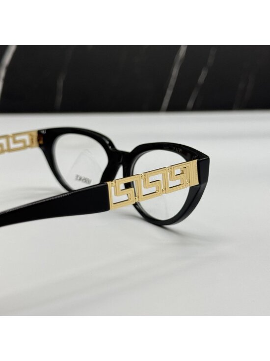 Versace VE3383 GB1 Black Cat Eye Women Eyeglasses Authentic NEW main image 5